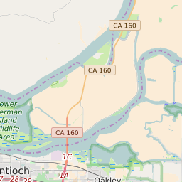 Map of All ZIP Codes in Oakley, California