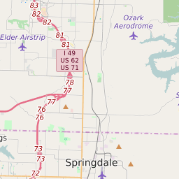 Estimated Travel Time Between Springdale and Bentonville