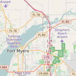 Map of All ZIP Codes in Fort Myers, Florida