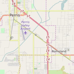 Map of All ZIP Codes in Perris, California