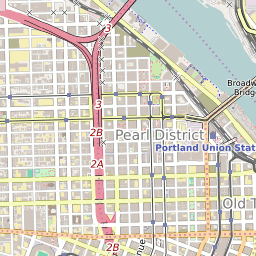 Map Of Downtown Portland Oregon Map Of The Downtown Portland Neighborhood In Portland, Oregon - August 2022