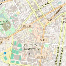 Map Of The Gulch Nashville Map Of The The Gulch Neighborhood In Nashville, Tennessee - June 2022